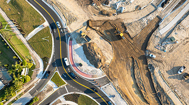Airborne LiDAR in road surveying project to enhance efficiency and accuracy.