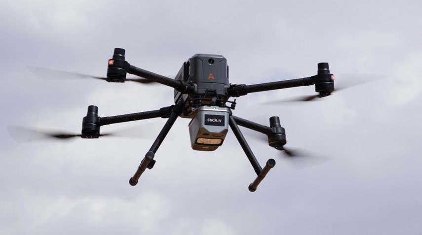 LiDAR UAV topographic survey over mountainous terrain.