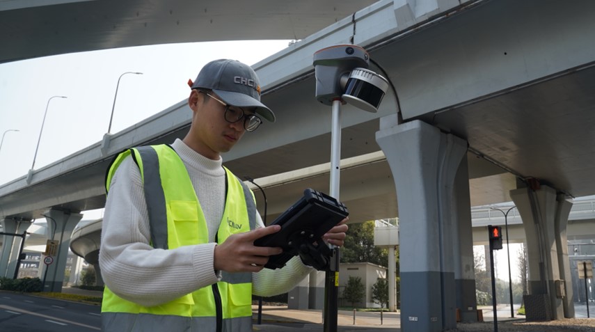 Urban intersection survey using the RS10 handheld SLAM laser scanner