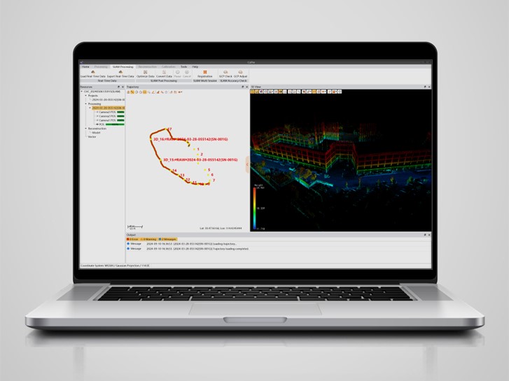Procesamiento de datos LiDAR del escáner láser 3D SLAM en el software CHCNAV CoPre.