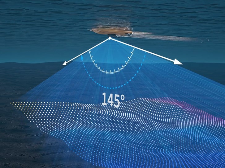 Bathymetric surveying in river with HN-400M multibeam system