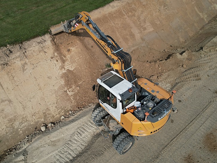 Interface de visualização do sistema de controlo da máquina TX73 na cabina
