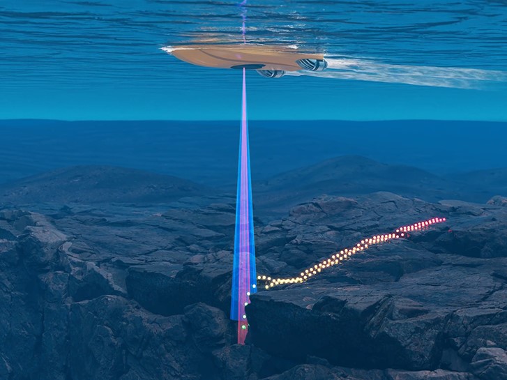 Apache USVequipado com ecobatímetro de feixe único d60