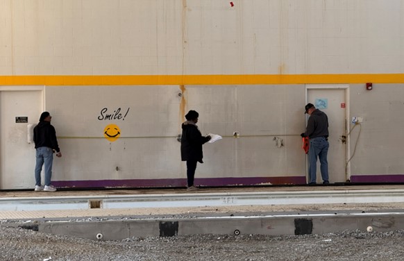 O local de renovação de uma antiga instalação de piscinas em Indiana