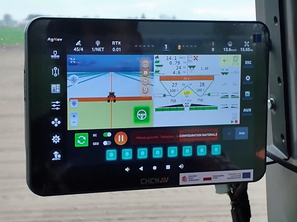 Pantalla de guiado para máquinas agrícolas de la serie CHCNAV NX