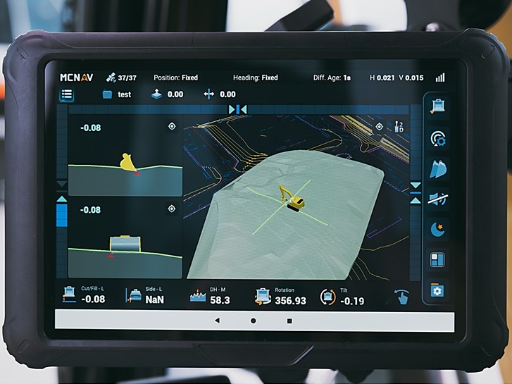 Sistema de control de la máquina TX73 para guiar la excavadora en tiempo real 