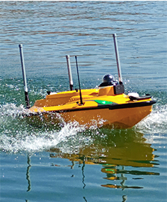 Autonomous USV with echo sounder and ADCP for hydrographic surveying