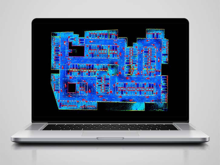 Técnico topógrafo de aparcamientos subterráneos con CHCNAV RS10