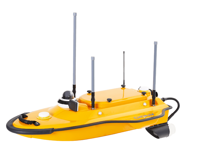 APACHE3 is a USV with a single beam echosounder for bathymetric surveys of lakes, inland rivers, or coastal areas